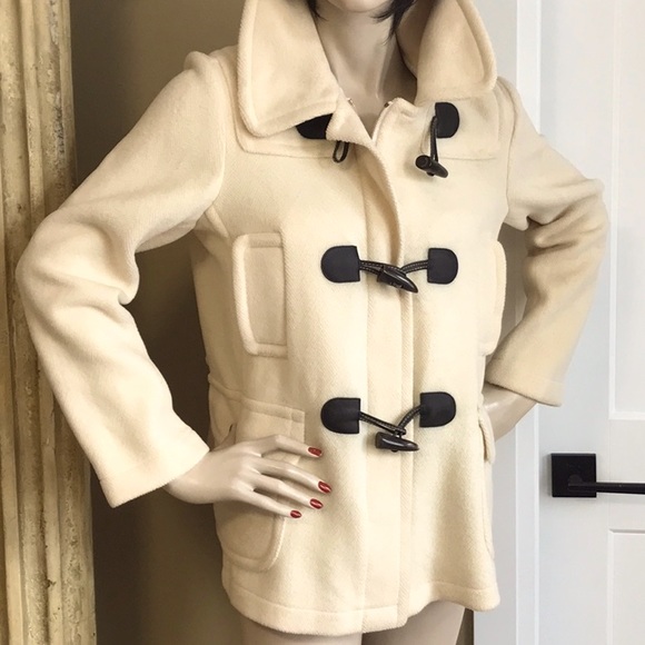 BURBERRY 100% PURE WOOL JACKET WITH 2-WAY ZIPPER, GUC - Picture 2 of 14